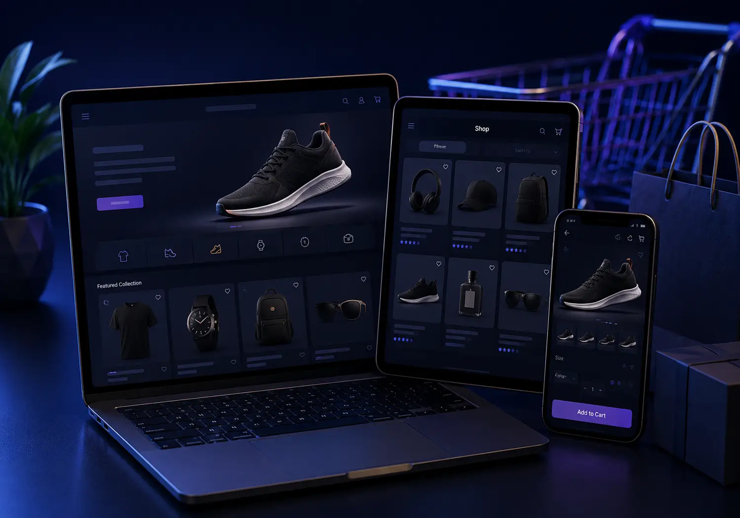 E-Commerce Stores — Online store checkout that turns browsers into buyers